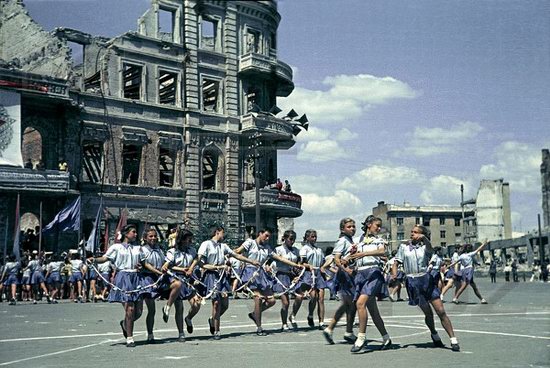 Athletic parade, Stalingrad, USSR, May 1945 photo 9