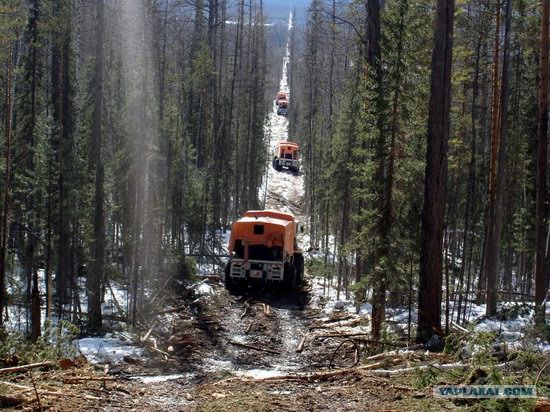 The life of a typical seismic prospecting crew in Russia photo 34