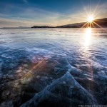 Incredibly beautiful ice of the deepest lake on the planet