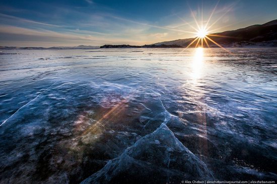 Beautiful ice of Baikal Lake, Russia photo 1