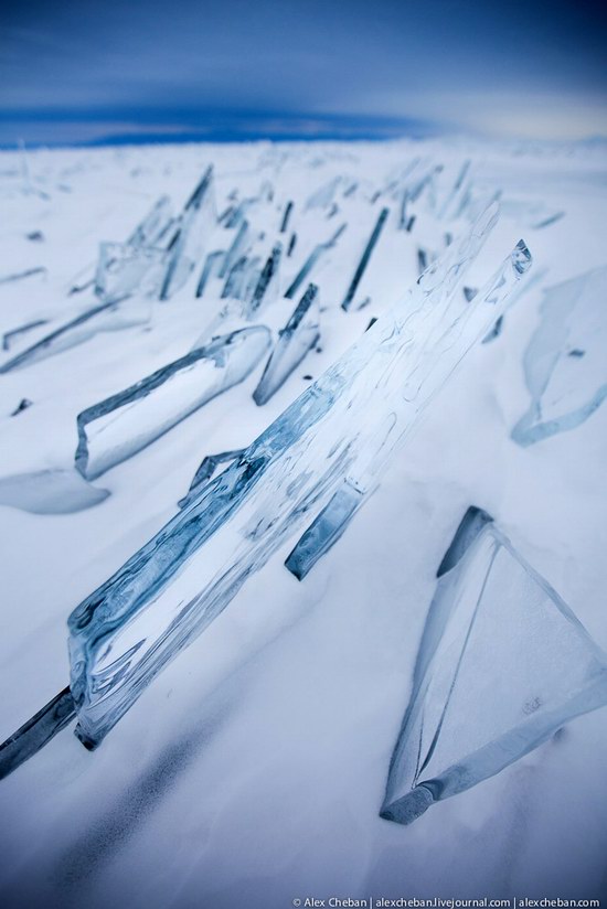 Beautiful ice of Baikal Lake, Russia photo 12