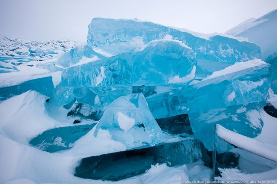 Beautiful ice of Baikal Lake, Russia photo 15