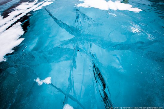 Beautiful ice of Baikal Lake, Russia photo 16