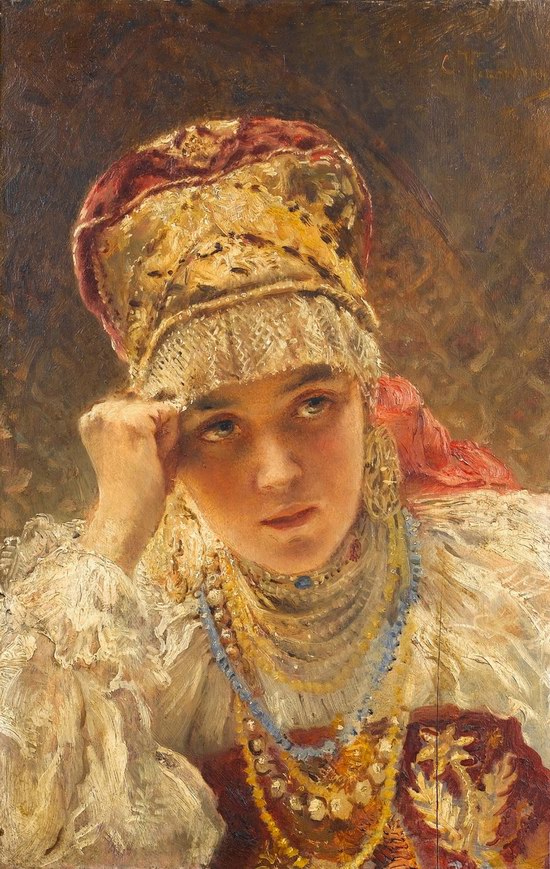 Russian beauty, Konstantin Makovsky painting 10