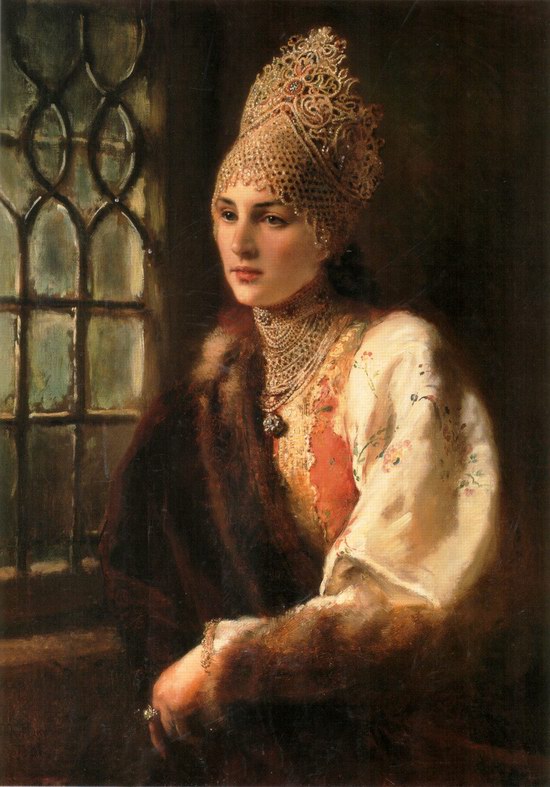 Russian beauty, Konstantin Makovsky painting 11