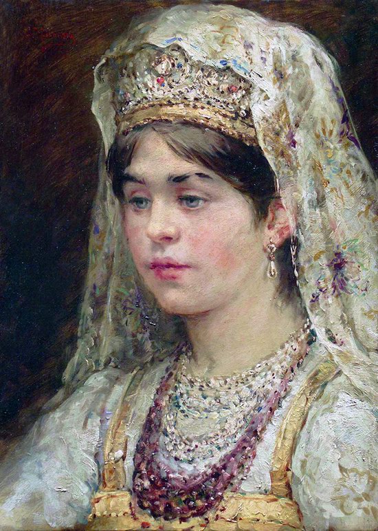 Russian beauty, Konstantin Makovsky painting 16