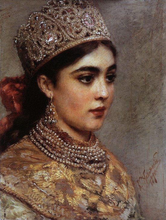 Russian beauty, Konstantin Makovsky painting 17