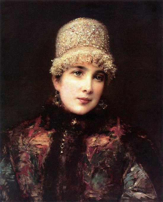 Russian beauty, Konstantin Makovsky painting 18