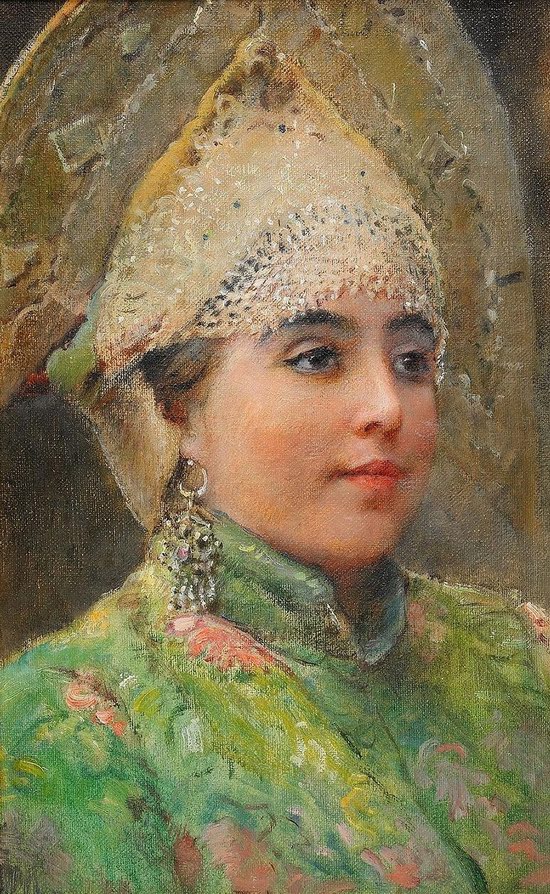 Russian beauty, Konstantin Makovsky painting 19