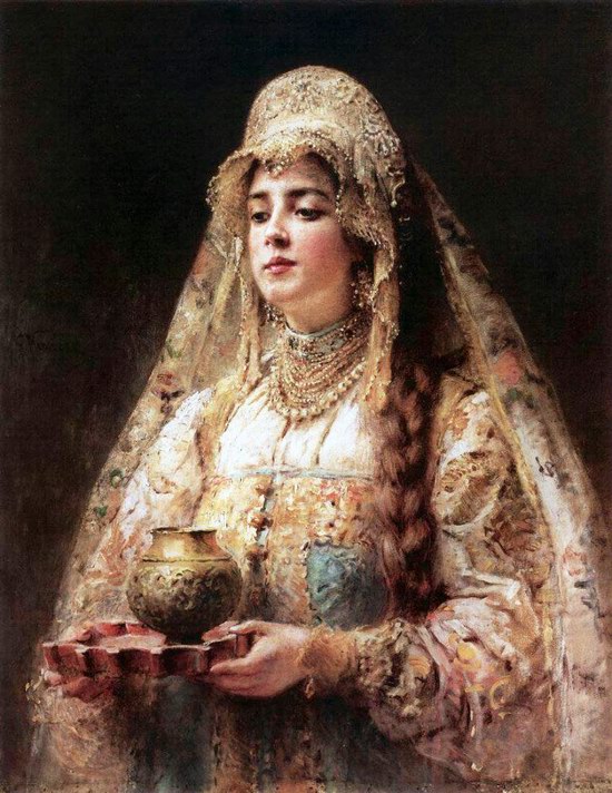 Russian beauty, Konstantin Makovsky painting 21