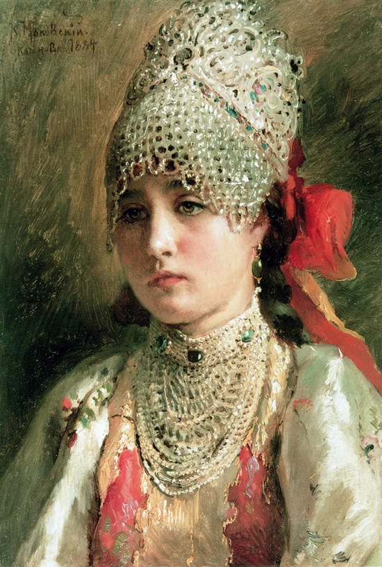 Russian beauty, Konstantin Makovsky painting 22