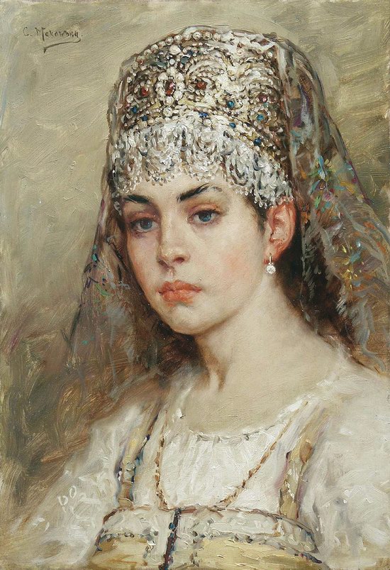 Russian beauty, Konstantin Makovsky painting 9