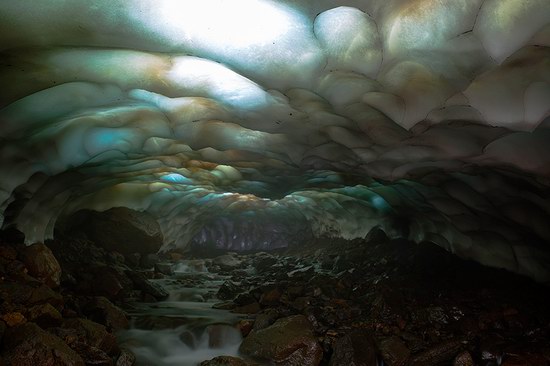 Beautiful snow cave in Kamchatka, Russia photo 10