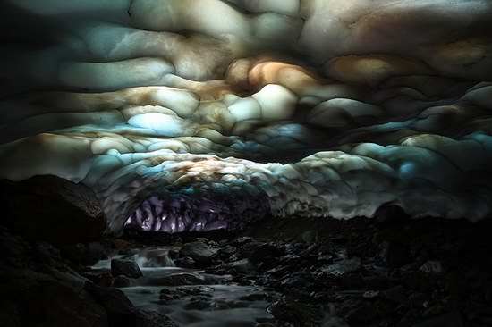 Beautiful snow cave in Kamchatka, Russia photo 12