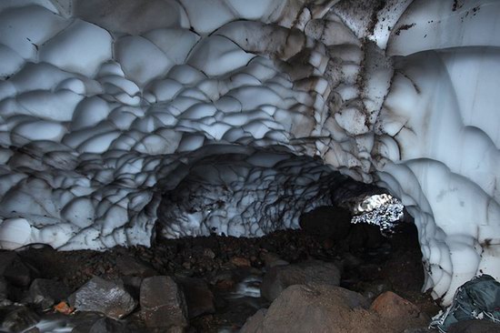 Beautiful snow cave in Kamchatka, Russia photo 18