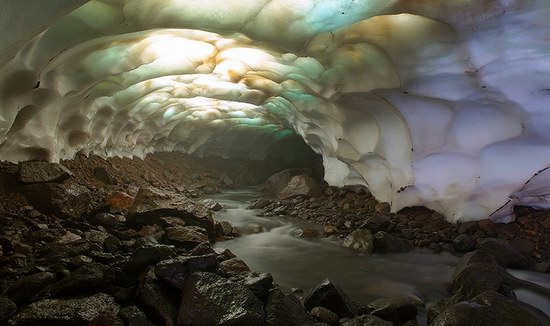 Beautiful snow cave in Kamchatka, Russia photo 8