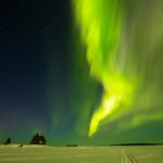 Northern Lights in the sky over Karelia