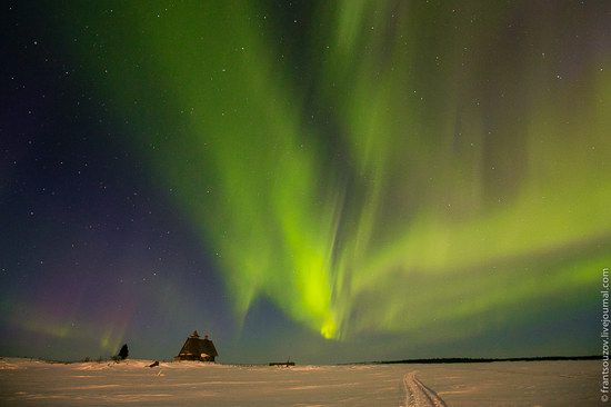 Northern Lights (Aurora Borealis) in the sky over Karelia, Russia photo 12