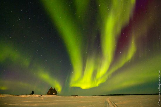 Northern Lights (Aurora Borealis) in the sky over Karelia, Russia photo 13