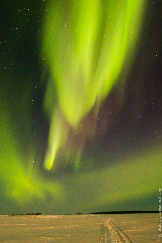 Northern Lights (Aurora Borealis) in the sky over Karelia, Russia photo 14