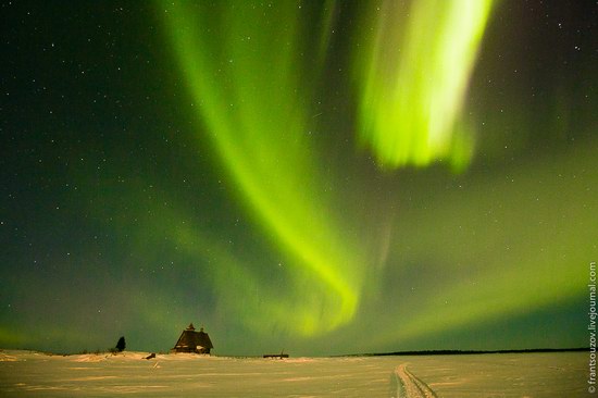 Northern Lights (Aurora Borealis) in the sky over Karelia, Russia photo 15