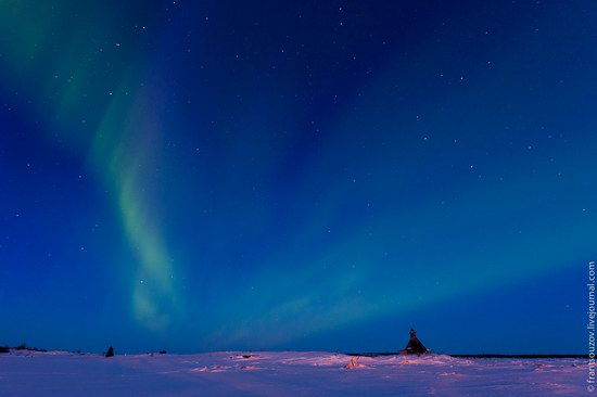 Northern Lights (Aurora Borealis) in the sky over Karelia, Russia photo 2