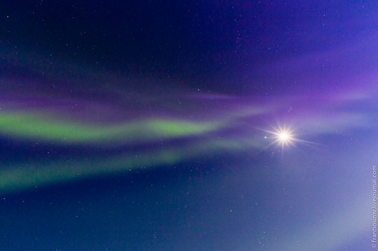 Northern Lights (Aurora Borealis) in the sky over Karelia, Russia photo 4