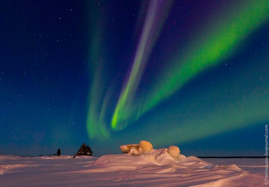 Northern Lights (Aurora Borealis) in the sky over Karelia, Russia photo 5