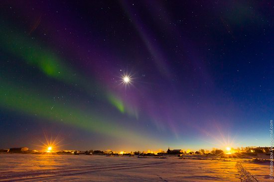 Northern Lights (Aurora Borealis) in the sky over Karelia, Russia photo 6