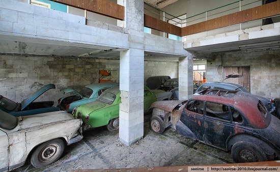 Abandoned Summer Camp with Retro Cars, Moscow region, Russia