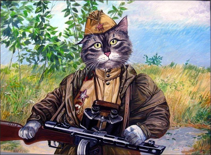  Epical Cats   of Painter Alexander Zavaly  Russia Travel Blog