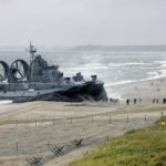 Soviet Military Hovercraft Invading Peaceful Beach