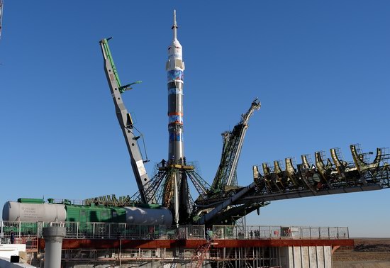 "Soyuz" Spacecraft with a Torch of "Sochi-2014" Olympics, Baikonur Cosmodrome, Kazakhstan