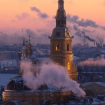 Smoke City – Saint Petersburg on a frosty day