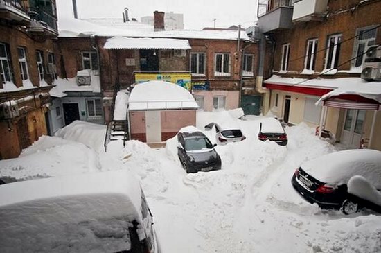 Snow apocalypse in Rostov region, Russia, photo 2