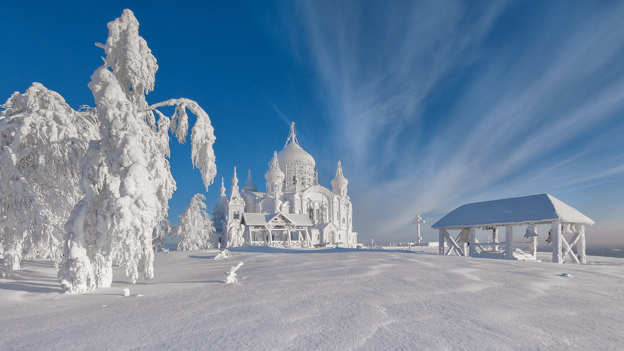 Pictures St Petersburg Russia Winter Nature Snow Trees