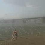 Novosibirsk hit by a heavy hailstorm