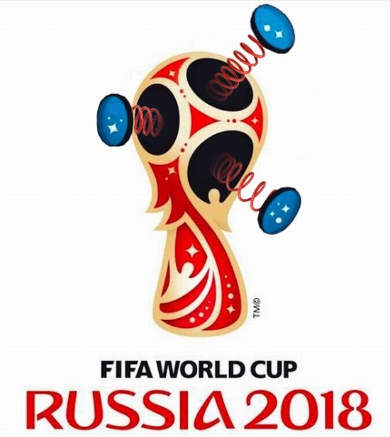 FIFA World Cup Russia 2018 official emblem (logo) mocking 10