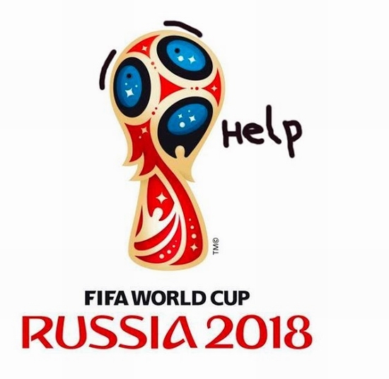 FIFA World Cup Russia 2018 official emblem (logo) mocking 5