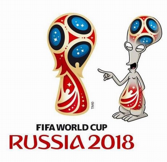 FIFA World Cup Russia 2018 official emblem (logo) mocking 8