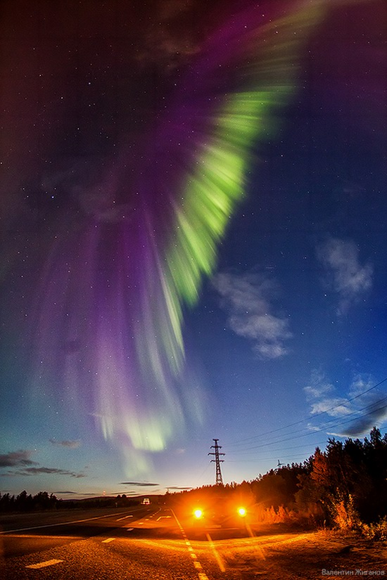 Northern lights in the sky over Murmansk region, Russia, photo 7