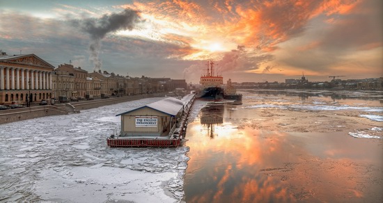 Winter sunset, Saint Petersburg, Russia