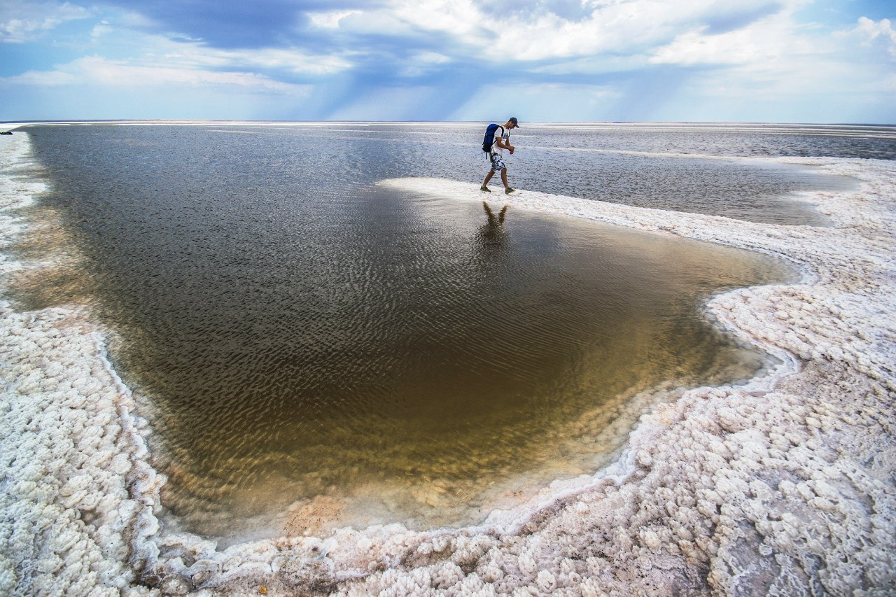 Baskunchak - a unique salt lake. 