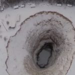 The giant sinkhole near Solikamsk continues to grow