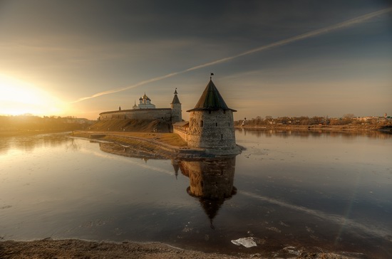 Early spring in Pskov city, Russia