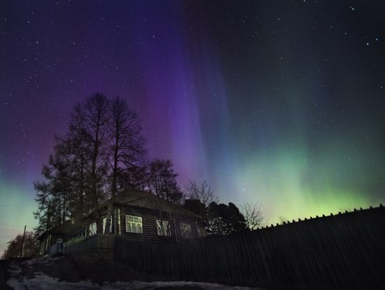 Multicolored aurora borealis, Sverdlovsk region, Russia, photo 10