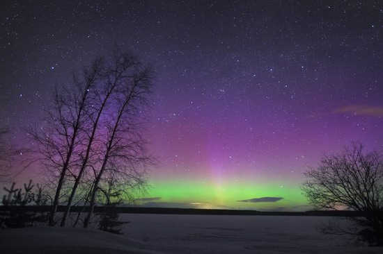 Multicolored aurora borealis, Sverdlovsk region, Russia, photo 12