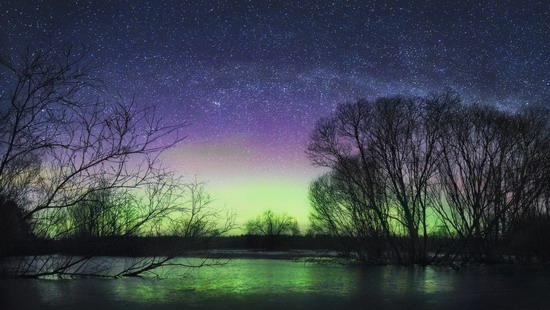Multicolored aurora borealis, Sverdlovsk region, Russia, photo 13