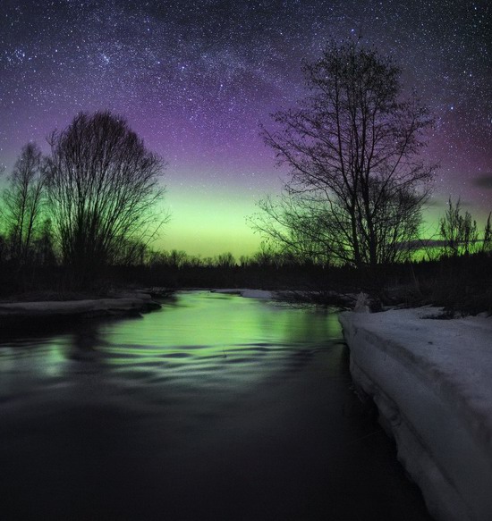 Multicolored aurora borealis, Sverdlovsk region, Russia, photo 14