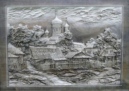 Carved wooden pictures, Dubovik family, Russia, photo 11